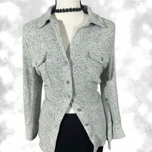 Quiet Luxury Chic Minimalist Button Collar Cardigan With Pockets